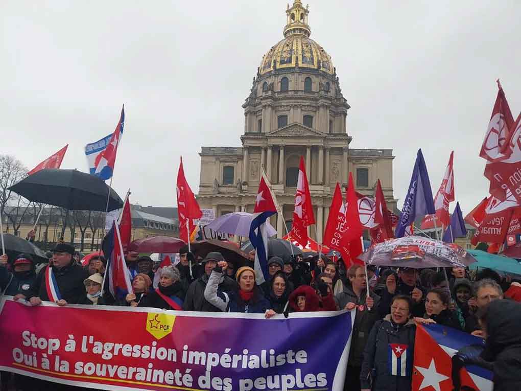 Movilización en París condena escalada de agresividad contra Cuba