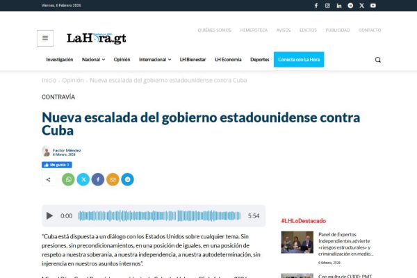 Denuncia Guatemala escalada del Gobierno de EEUU contra Cuba