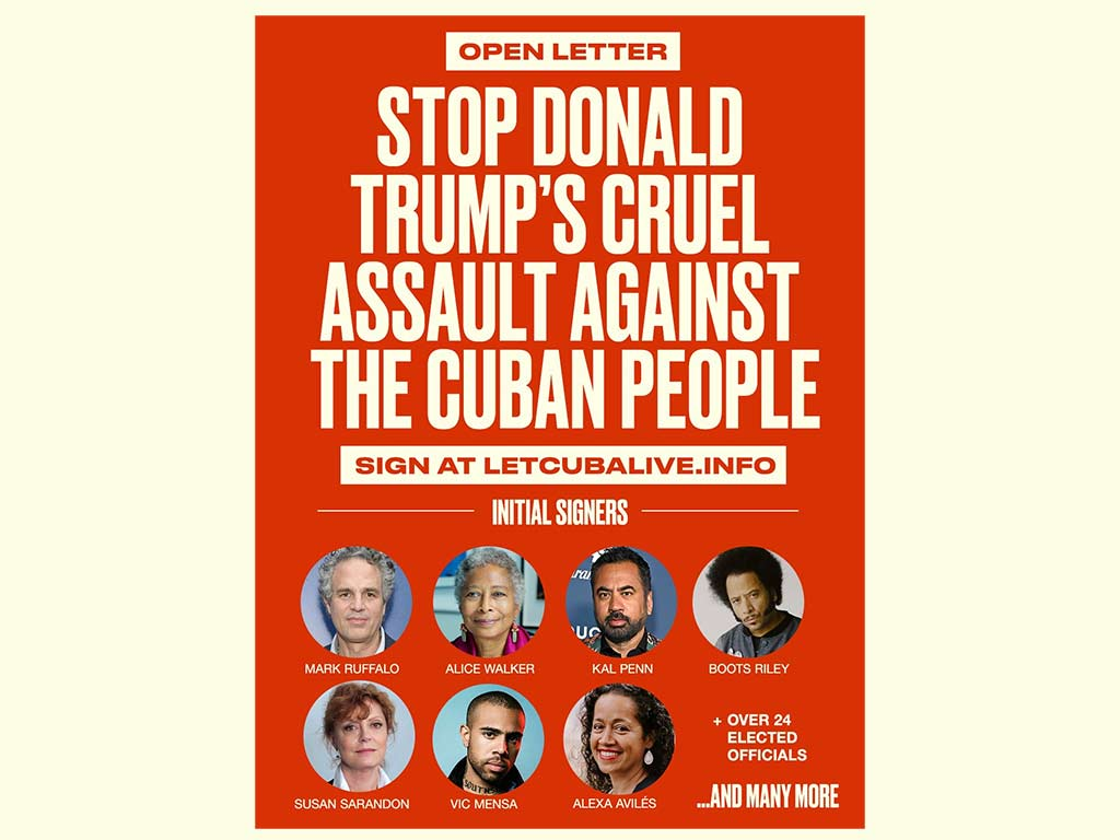 Personalidades de EE.UU. exigen a Trump cese de agresividad contra Cuba