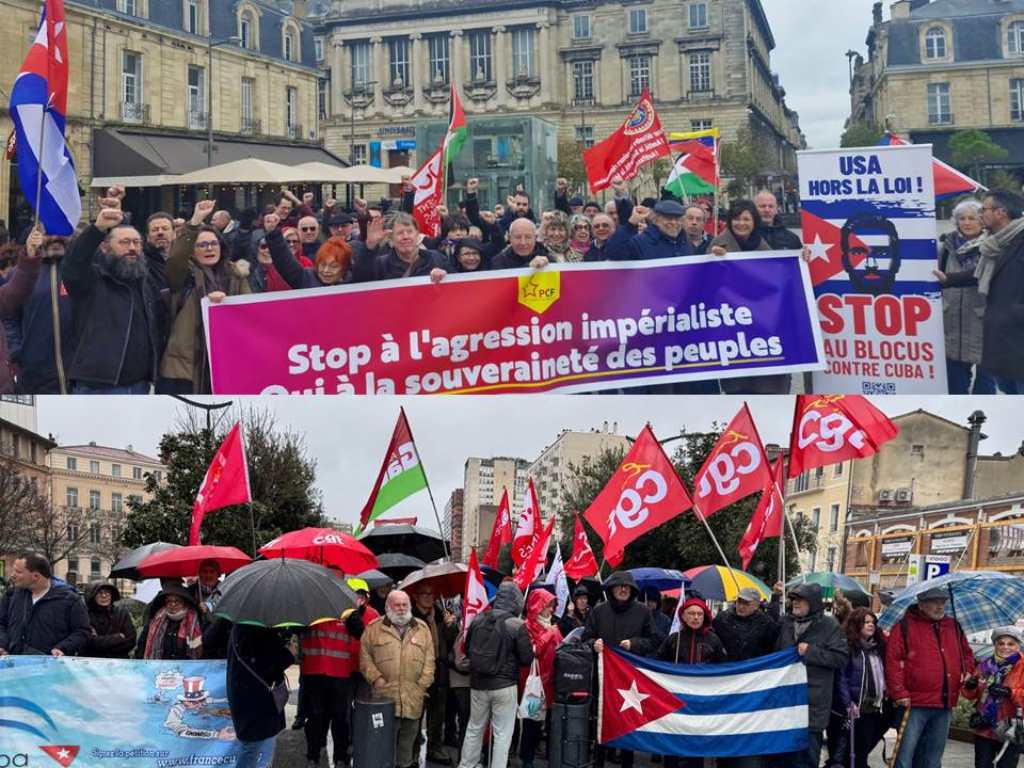 Movilizaciones en ciudades francesas en solidaridad con Cuba
