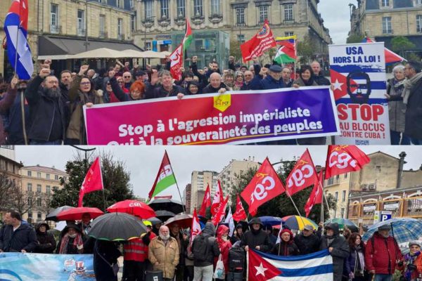 Movilizaciones en ciudades francesas en solidaridad con Cuba