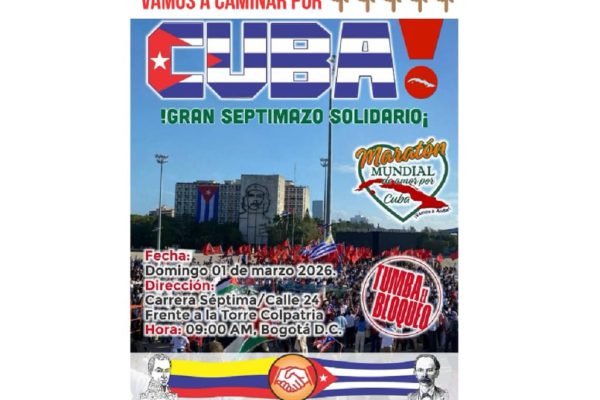 Activistas solidarios marcharán en Bogotá en apoyo a Cuba