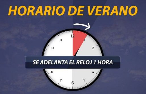 Horario de verano comienza el próximo domingo