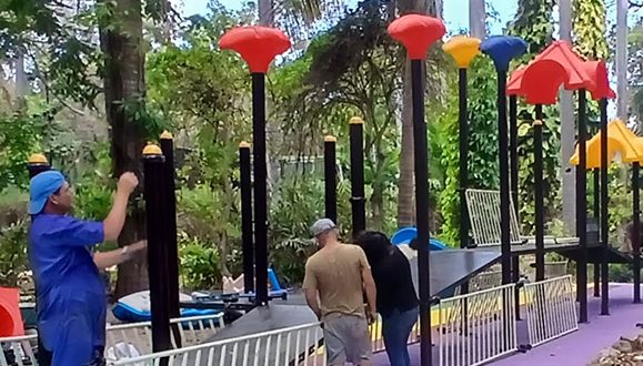 Avanzan las obras de un nuevo parque infantil inclusivo en la Quinta de los Molinos