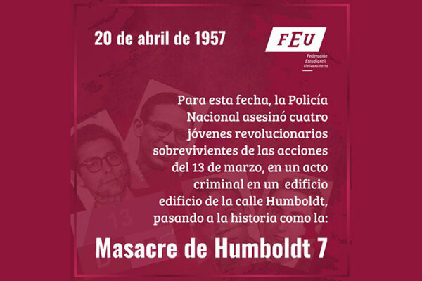 Rememora organización estudiantil masacre batistiana de Humboldt 7