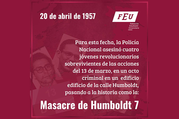 Rememora organización estudiantil masacre batistiana de Humboldt 7