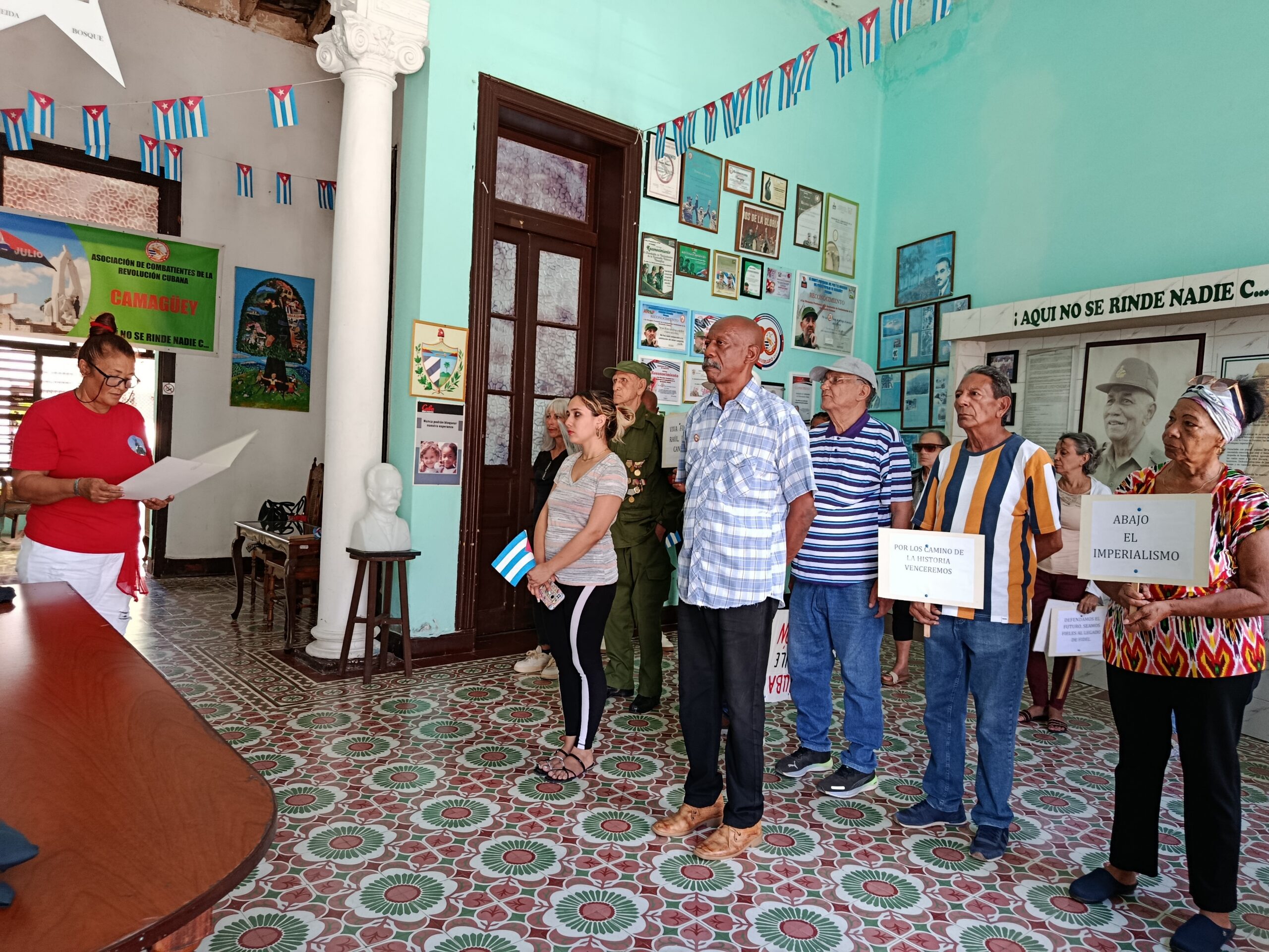 Combatientes de la Revolución en Camagüey condenan bloqueo norteamericano