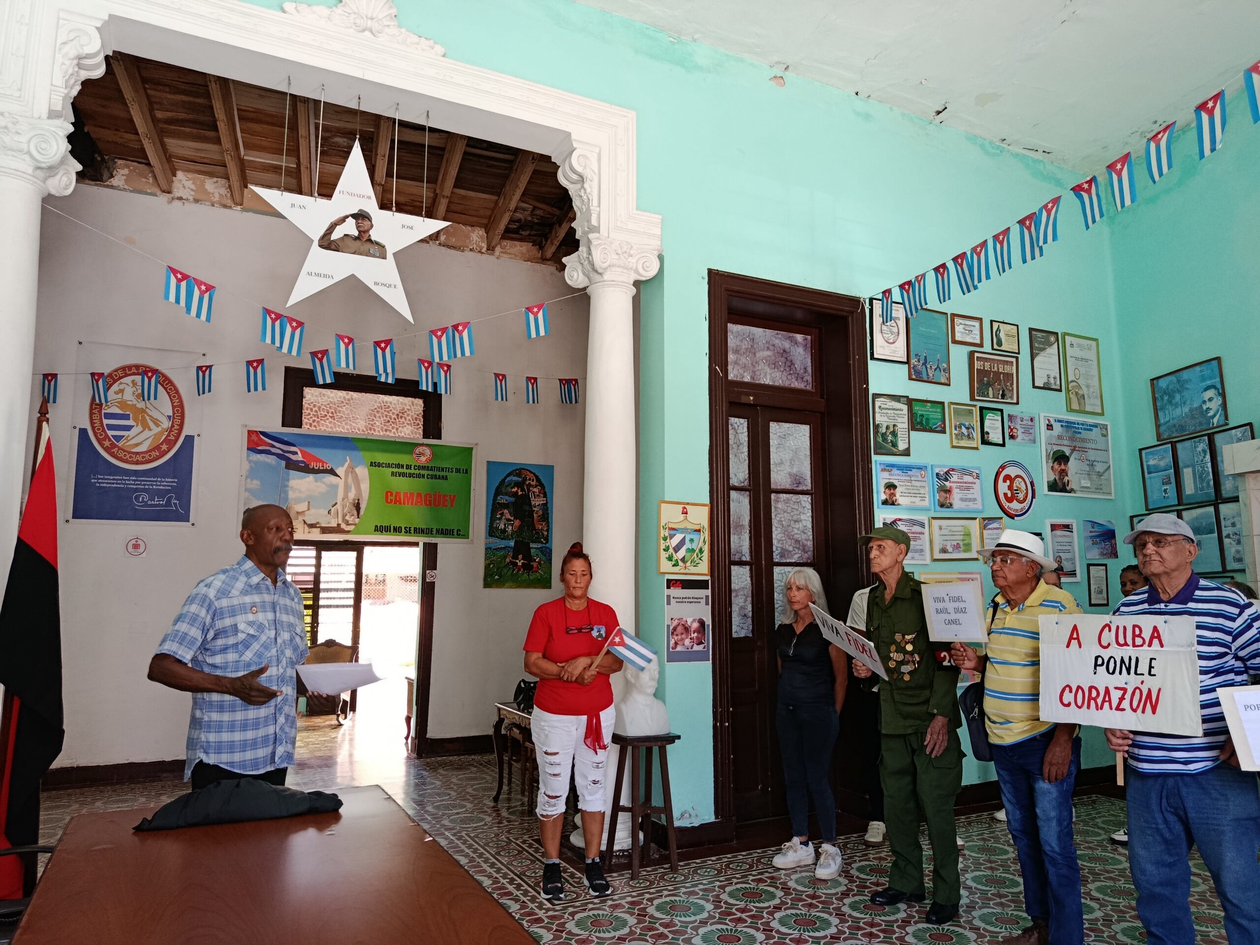 Combatientes de la Revolución en Camagüey condenan bloqueo norteamericano