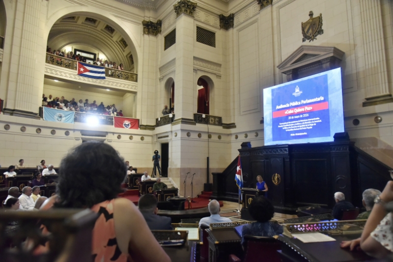 Celebran audiencia pública parlamentaria «Cuba quiere paz»
