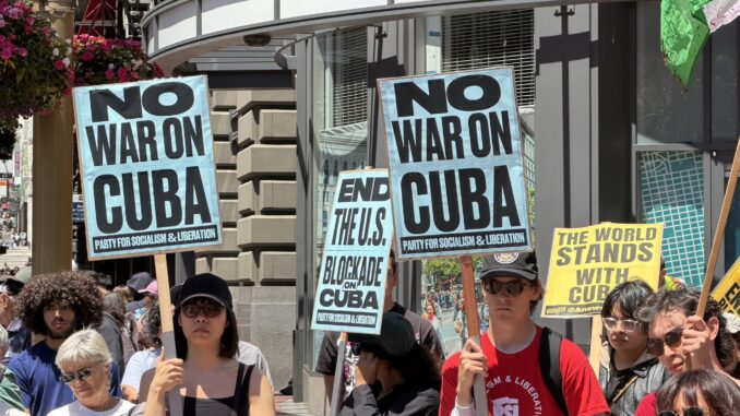 Reclamo en Estados Unidos: ¡No a la guerra contra Cuba!