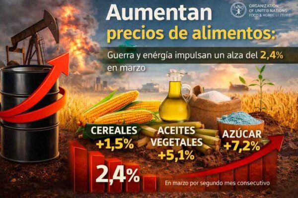 FAO alertó sobre riesgos para la seguridad alimentaria mundial