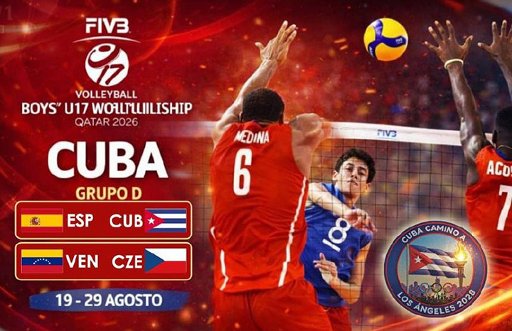 Lista Cuba para Campeonato Mundial Masculino sub 17 de voleibol