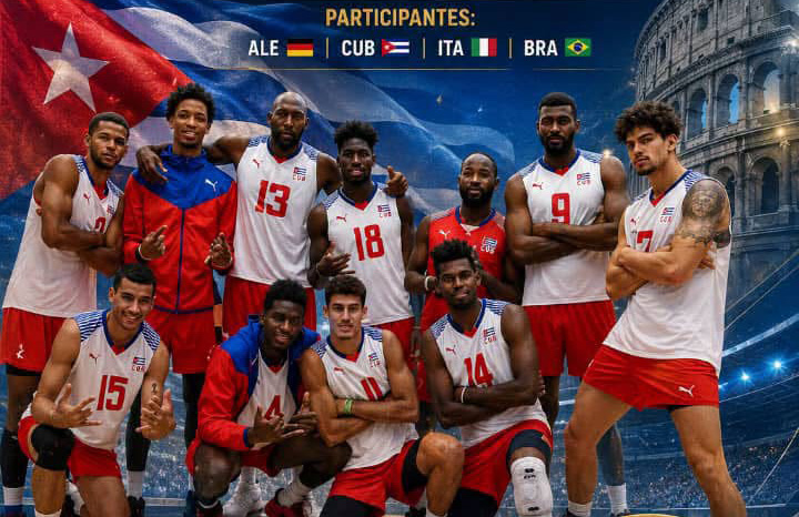 Derrota Cuba al anfitrión Italia en cuadrangular masculina de voleibol
