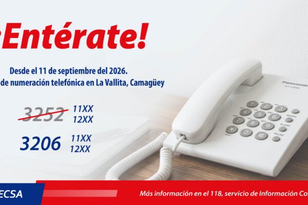 Anuncian cambio de numeración telefónica en La Vallita