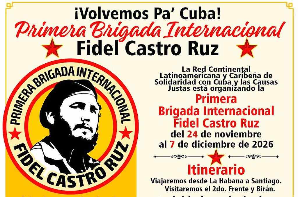Promueven en Argentina 1ra Brigada Internacional Fidel Castro Ruz