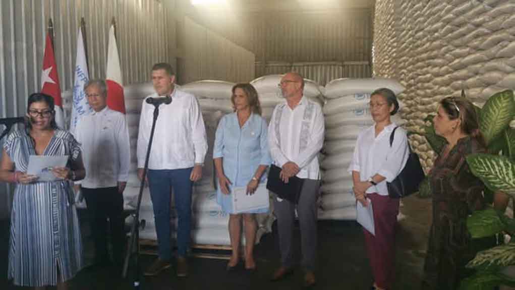 Japón entrega a Cuba 425 toneladas de arroz para el oriente del país